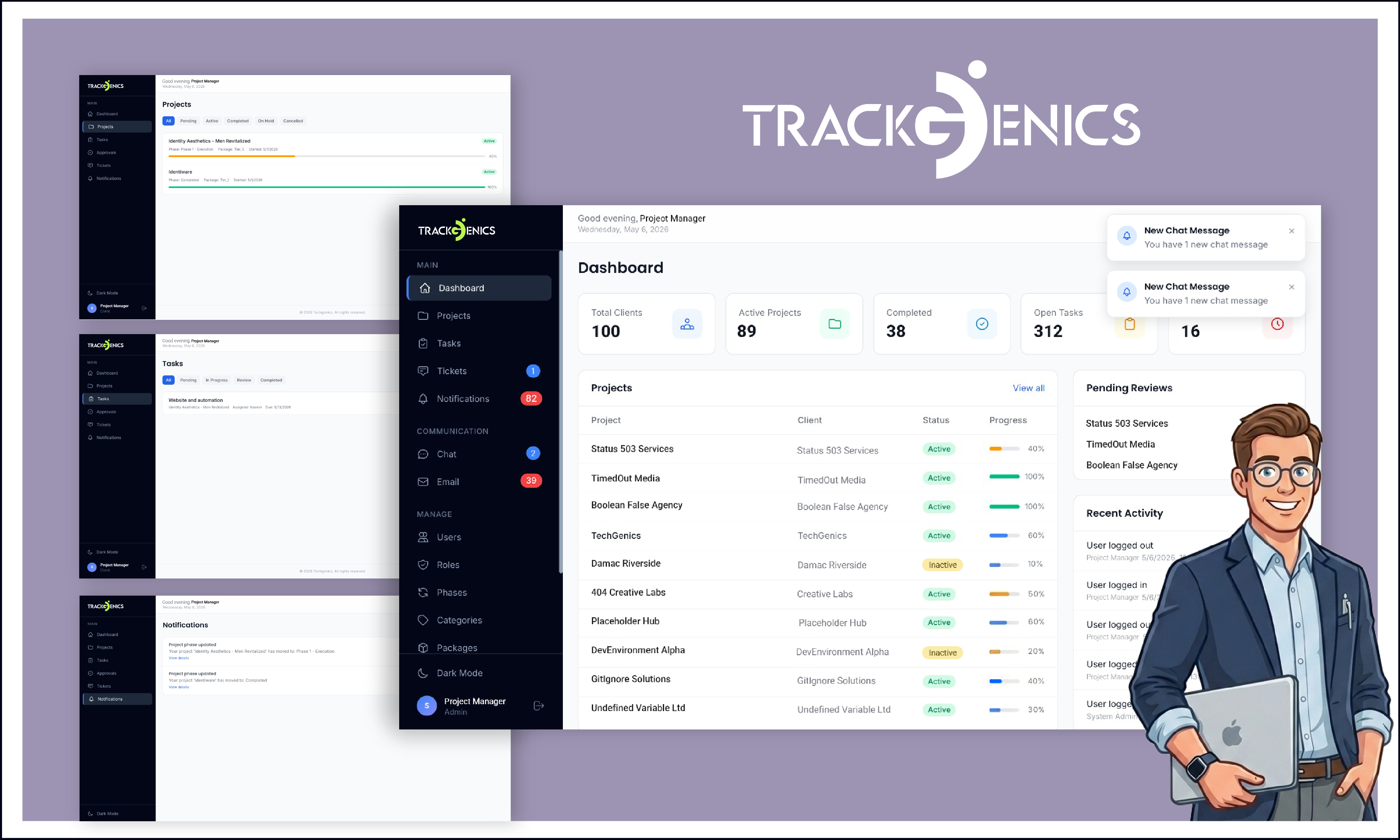 Trackgenics Dashboard